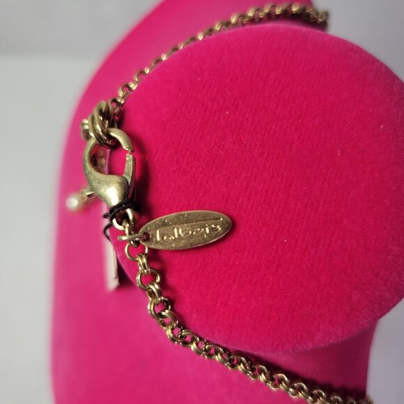 Talbots Gold-Tone Double-Layer Necklace With Faux Pearls - Picture 4 of 4